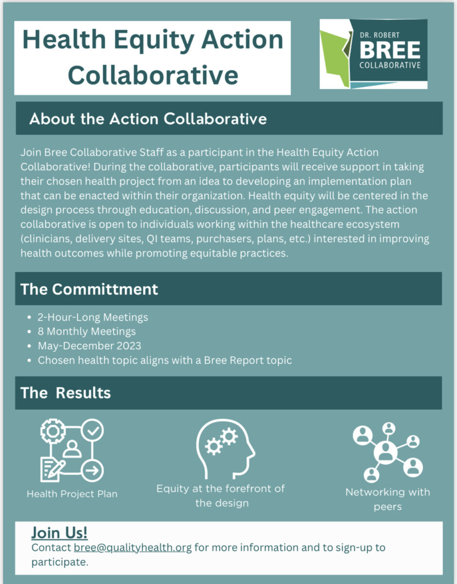 Poster flyer of health equity action collaborative.