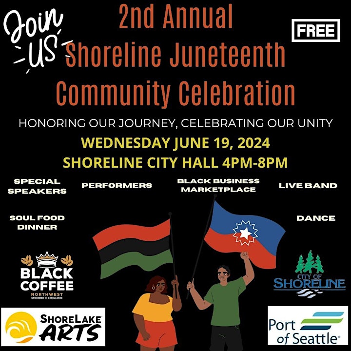 Advertisement for Shoreline's Juneteenth Celebration