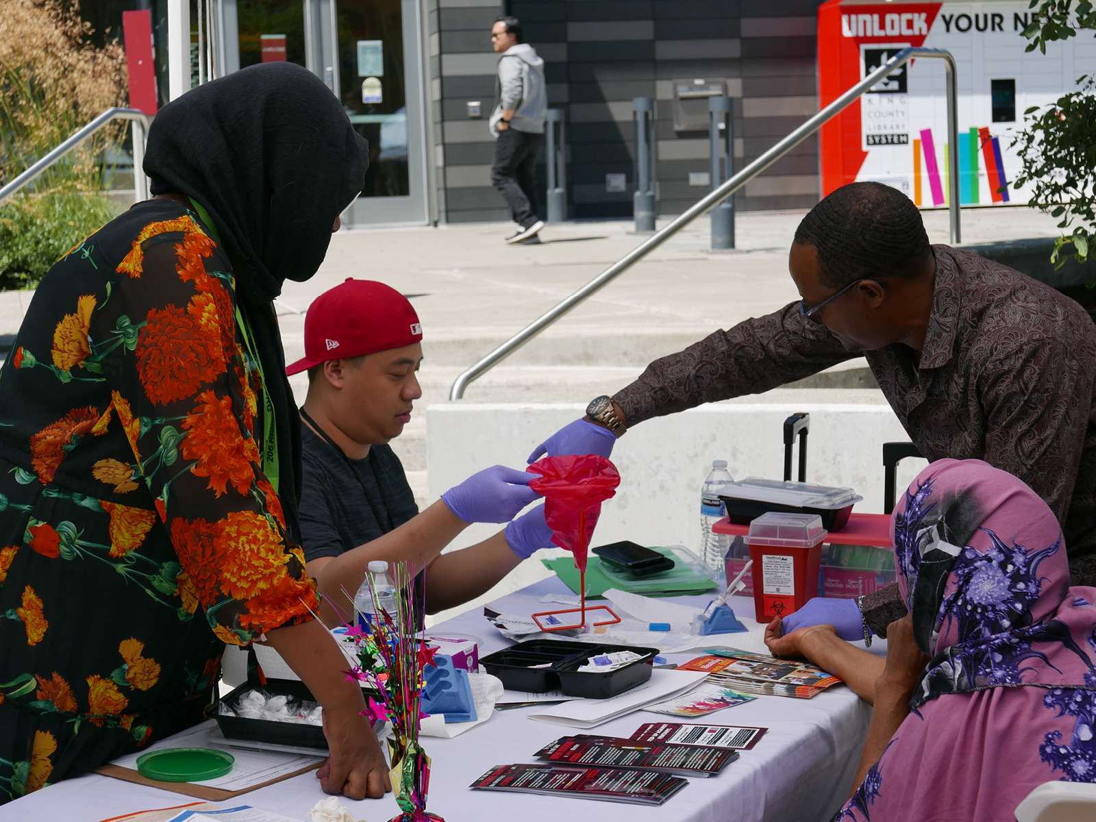 Photo of people participating at the Somali Health Board Health Fair 2023