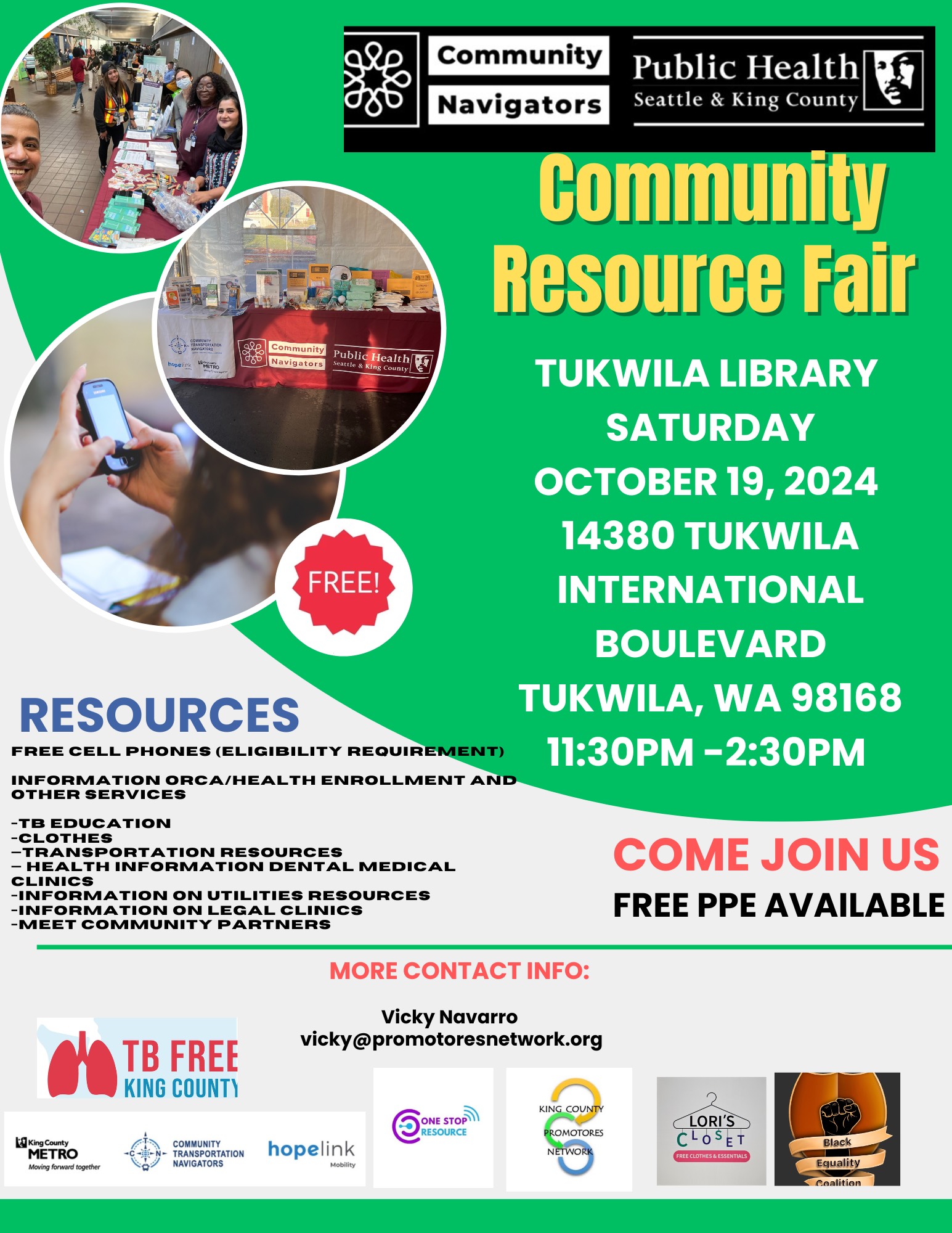 Advertisement for Community Resource Fair