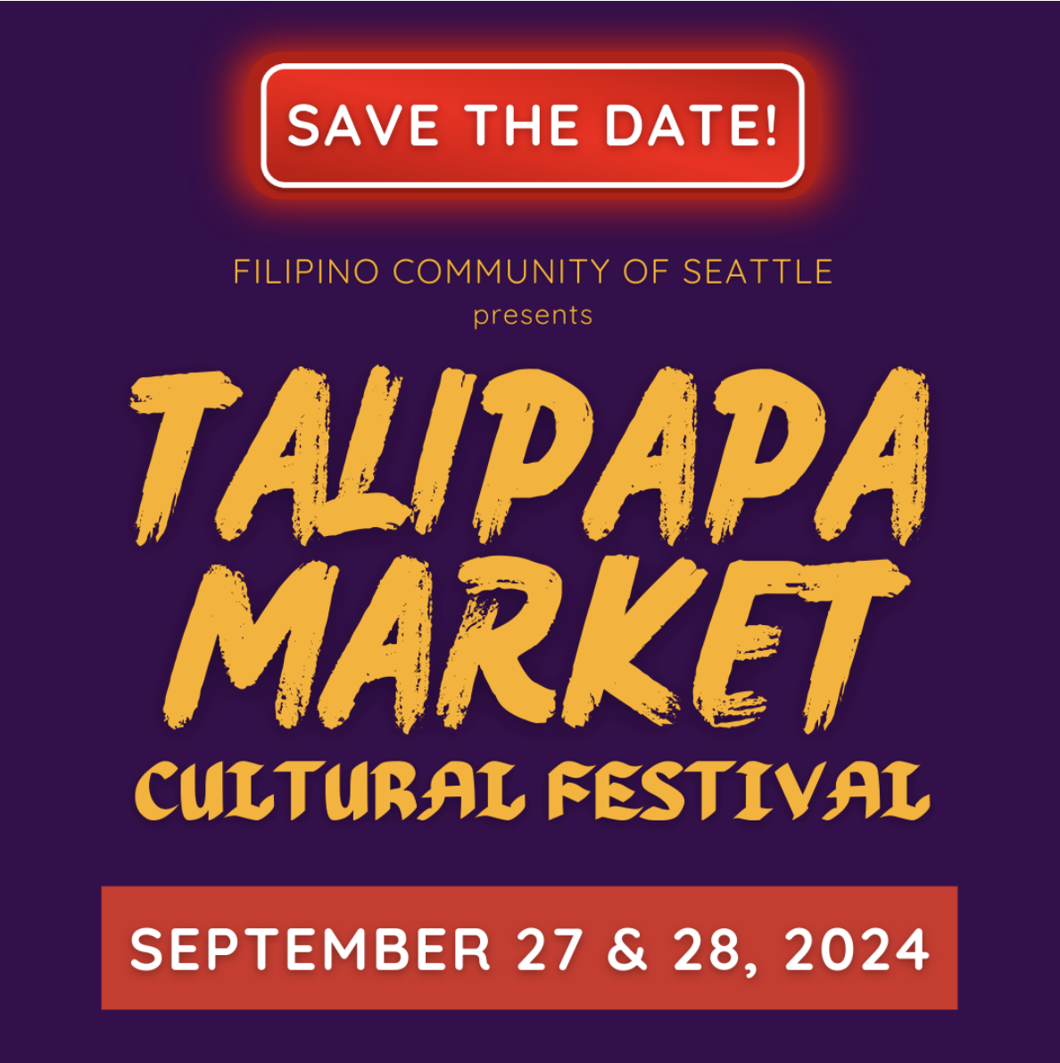 Talipapa Market Cultural Festival - September 27 & 28, 2024