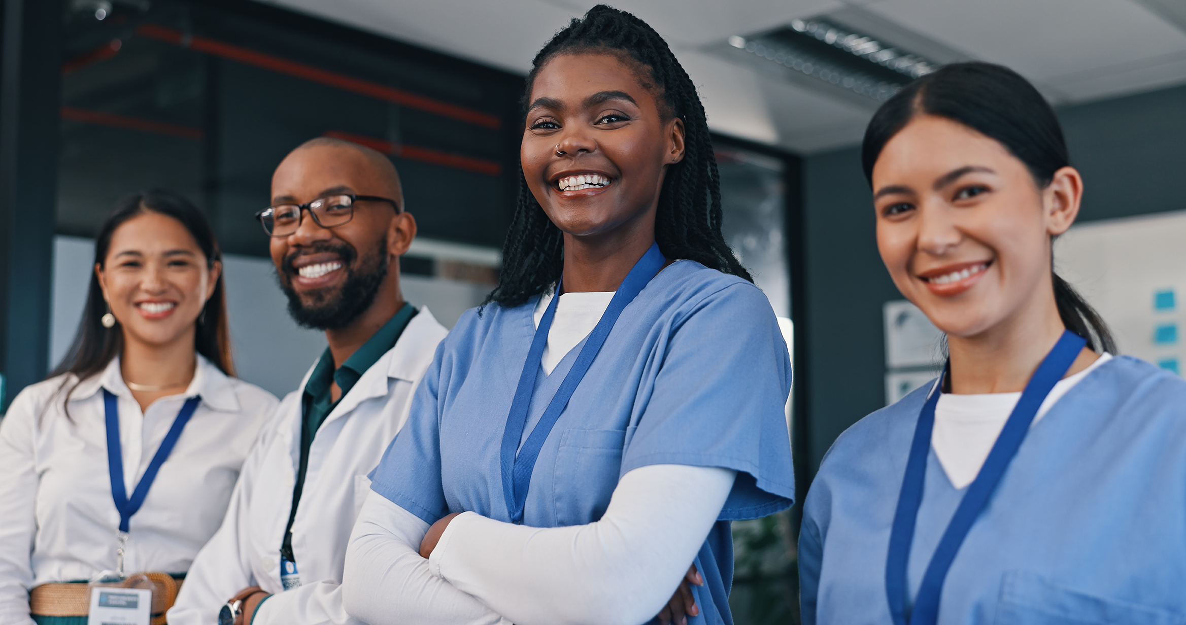 Photo of a diverse group of medical leaders