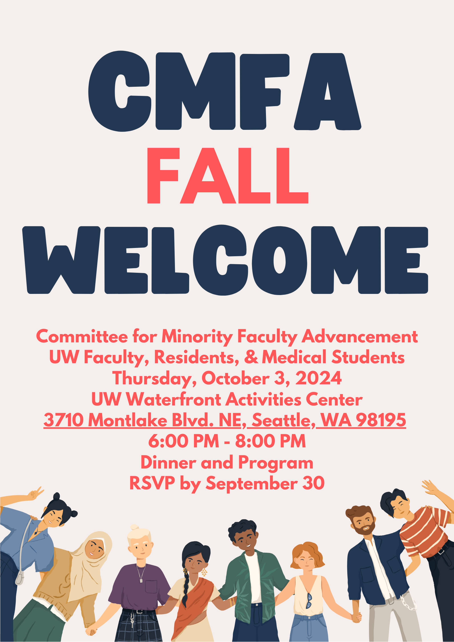 Advertisement for CMFA Fall Welcome